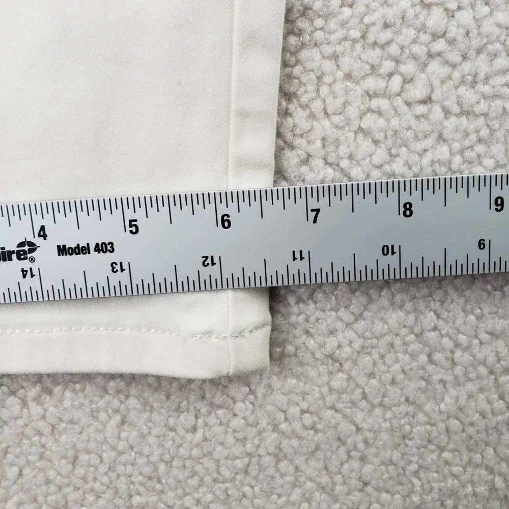 Banana Republic Sloan Pants Women 14 Off-White Stretch Chino Cargo Utility